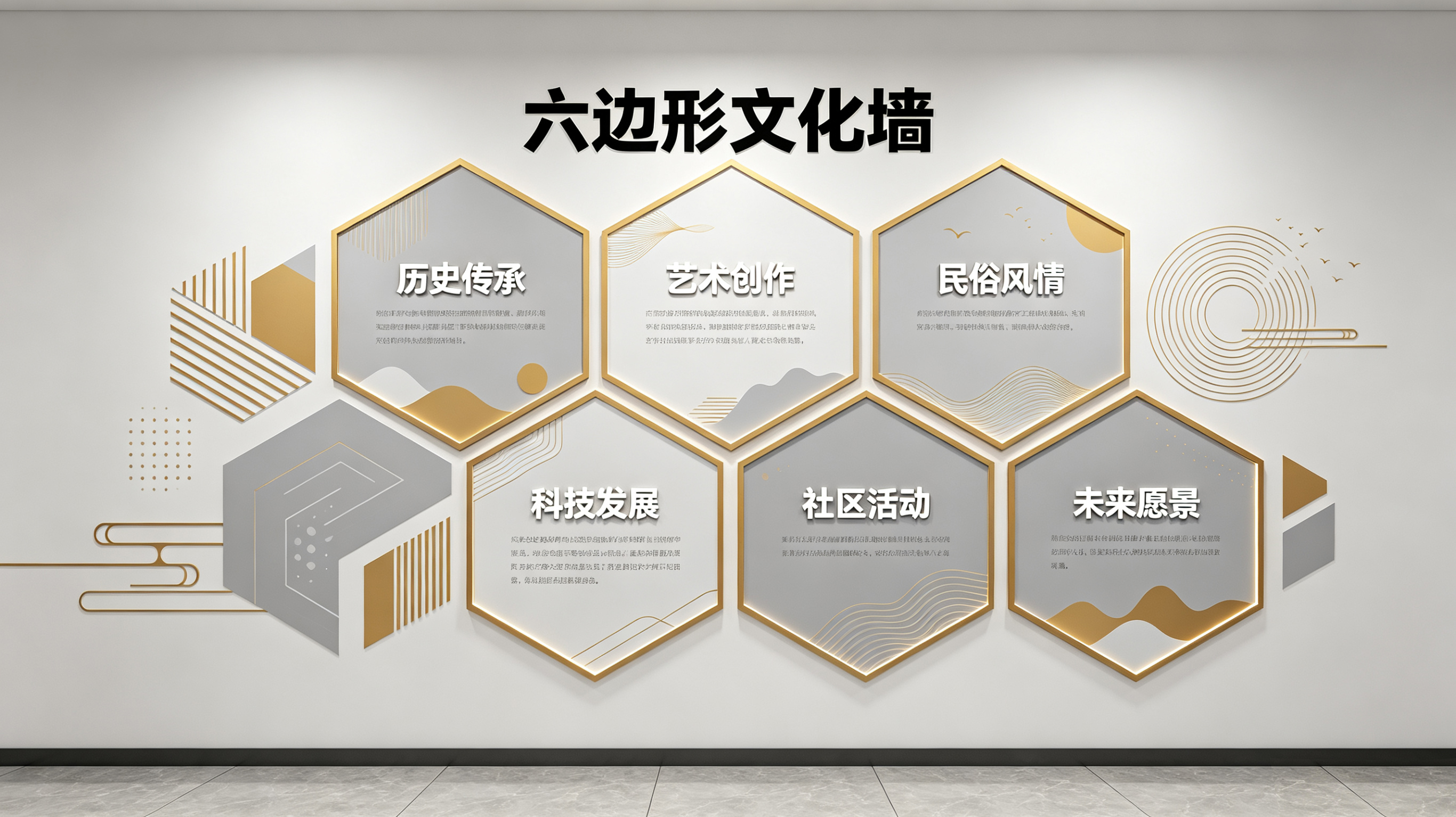 古丈企业文化墙 | 六边形信息美学